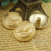 Full mail clothes accessories Suit fur coat metal buttons Gold three-dimensional eagle 2125MM