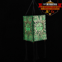 Tibet artisanal sun god green Tibetan paper lantern (small number) Nipahand painted lighting lamp shade