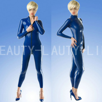 Classic conjoined Latex latex tight fitting can be self-defined before opening or back opening zip and length