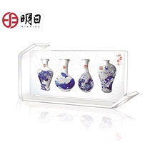  Tomorrows blue and white porcelain color silver bar decoration Mei Lan bamboo chrysanthemum foot silver gift business Chinese style