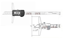 Needle probe electronic depth scale 0-150 0-200 0-300 factory direct digital display depth ruler