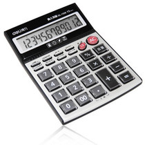 Deli DL-1526 voice calculator Crystal button computer large screen financial calculator