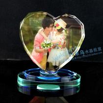 Heart-shaped crystal perfume seat photo photo custom car decoration love car car perfume White embryo