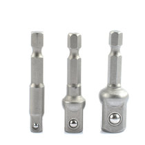 Air batch electric drill sleeve adapter rod 1 4 1 2 3 8 wind batch sleeve connecting rod extension rod