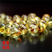 Baltic Sea 6 8MM natural amber flower round beads diy beads diy beads with beads (single price)