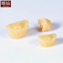 Yaocan Topaz ingot decoration Jade decoration Home decoration Feng Shui mascot crafts gifts