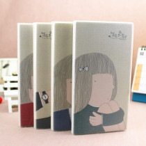 Japanese Korean stationery P1421 creative notepad 48K color page plastic notebook student diary book