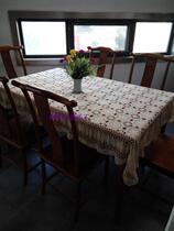 Traditional original handmade crochet hook needle woven lace Hollow lace three-dimensional flower vintage cotton thread tablecloth table flag
