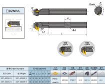 S32T-MDZNR L15 inner hole main angle angle 93 degrees turning tool installation DNMG15 -- dawning CNC