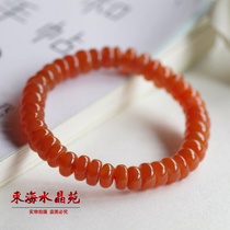 Natural Cool Mountain South Red Manau Bracelet 5A Grade Cherry Red South Red Disc Pearl Bracelet Red Crystal Lady