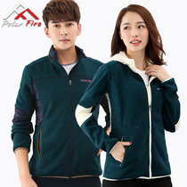 Polar fire fleece men and women thickened warm fleece slim thin spring and autumn outdoor couple coat