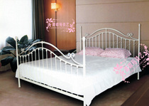 yD595 European-style wrought iron bed Modern simple single bed Double bed Iron frame bed 1 5m apartment bed