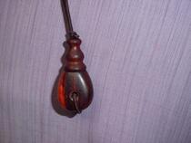 Indian small leaf red sandalwood handmade Tibetan Buddha head tee tee handle pendant (sold and ordered)