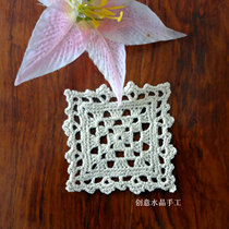 Handmade crochet coaster square pure cotton lace cloth Pastoral placemat Forest decorative cover towel shooting props