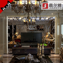 Starlight shining radiation side mirror diamond mirror Silver mirror Gold tea mirror gray mirror and other colors of background wall film and television wall frame