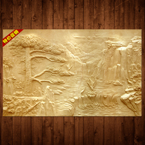 Artificial Sandstone Reliefs Custom Living Room Background Wall Restaurant Hotel Background Wall Chinese Relief Sandstone Painting Songheu