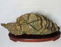 Songhua stone strange stone hairstone original stone ornamental stone ornamental stone ornamental stone ornamental stone fine layer stone pictogram green peacock