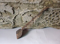 Ming and Qing Dynasties Carved flower with gongwen room incense furnace ash copper shovel big open door furnace ash shovel fidelity to protect the old