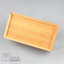 Natural bamboo box gift packaging seal box pull-out bamboo box custom spot supply