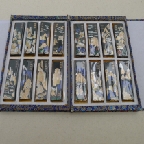 Old Hu Kaiwen Hui ink]1*16 Huangshan landscape map gift ink ingot ink bar ink block Wenfang Sibao pine smoke ink