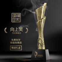 Hongteng up award mountain ladder step step step step by step high creative crystal trophy custom-made lettering