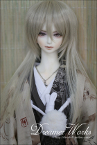 BJD SD4 Sub-doll wig High temperature Silk HT-Anti-teething long hair gold grey 1 4