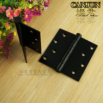 Stainless steel 4 inch 3 0MM paint pure black wooden door hinge modern minimal door wooden door hinge