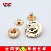 SH011 round smiley face four-in-one button clothes button metal snap button mother button snap button hidden button invisible button