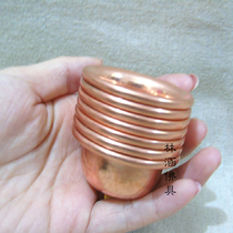 Buddhist supplies red copper mini water supply Cup Buddha tribute water bowl knot price 5cm
