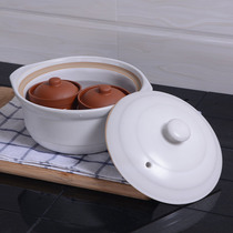Heat-resistant explosion-proof cracking thickening and drying without cracking large boiled soup pot coal steam stove open fire porridge pot stone pot tile sand pot
