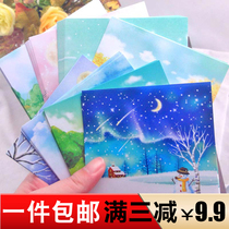 Hand-painted landscape 15 cm 10 cm pattern handmade paper color paper square thousand paper crane rose paper student gift