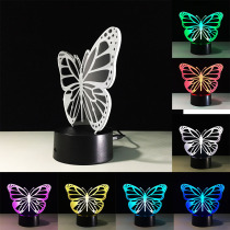 Butterfly 3D Night Light RGB Changeable Mood Lamp LED Light