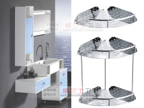 Thickened bathroom rack stainless steel kitchen wall single double layer tray toilet wall rack