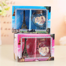 Birthday graduation season gifts for male and female teachers and classmates creative glitter gift box Eiffel Tower glowing wishing bottle