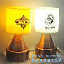 Yueming rechargeable LED bar table lamp creative metal round drop-proof decorative table lamp night light custom LOGO