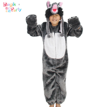 Halloween childrens show costumes Cosplay performance clothes boys and girls animals play big wolf gray wolf