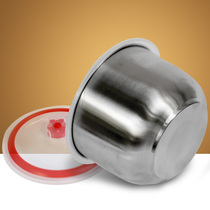 High deep thickened stainless steel bowl Egg bowl Bottom non-slip container Salad bowl Ice cream bowl