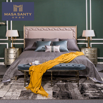 Martha Saint Di Nordic double bed modern minimalist bedroom bed villa model room bedroom furniture light Luxury customization
