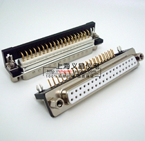 Car needle DR37 female head DR37 hole gold plated needle DB37 37 core 90 degree bending foot plate welding plate