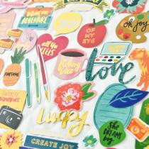 Pre-cut post paper scrapbook hand tent free of cut of small fresher stickers 65 pieces of DIY handbooks material