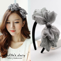 Korea multi-layer lace bow hairband small fragrance fashion OL light mature female small fresh headband hair accessories hairpin