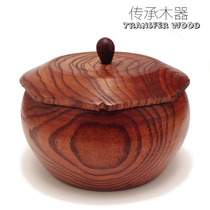 Export storage box snack box fruit container solid wood with lid tea pot wooden bowl candy melon seeds