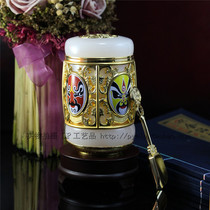  The quintessence of glazed jade tea cans modern home furnishings to send leaders and supervisors practical high-end business gifts