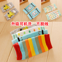 Short knitted cotton elastic sleeve baby short arm sleeve wrist guard baby cartoon thick sleeve short knee pad