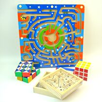 Childrens educational toys third-order Rubiks Cube 24-segment magic ruler ring magnetic pen maze