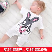 Baby clothes Summer new bag fart sleeve baby pajamas Newborn climbing suit Triangle romper one-piece