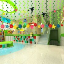  2021 Year of the ox kindergarten charm pendant Shopping mall shop wicker swallow corridor classroom environment layout color ball hanging