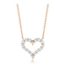 18K platinum diamond pendant womens diamond choker group inlaid heart necklace pendant couple romantic