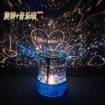 Automatic rotation with music night light Cupid star empty light baby sleeping light luminous toy projector gift light