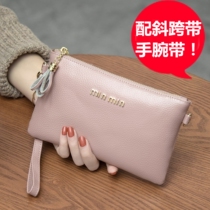 2021 womens long wallet Japanese and Korean version of womens leather wallet large capacity clutch wallet messenger shoulder bag simple
